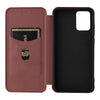 For Alcatel 1B 2022 Carbon Fiber Texture Flip Leather Phone Case(Brown)