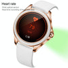 M6009 Glitter Leather Strap Fashion Smart Watch for Women, Support Heart Rate Monitoring & Pedometer & Sleep Monitoring & Calories(Silver)