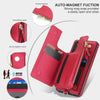 For Samsung Galaxy A72 5G Double Flap Zipper RFID Leather Phone Case with Short Lanyard(Red)
