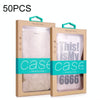 50 PCS Kraft Paper Phone Case Leather Case Packaging Box, Size: L 5.8-6.7 Inch(Cyan)