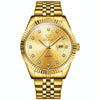 OLEVS 5526 Men Diamond Set Luminous Waterproof Quartz Watch(Gold)