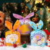 1bag Candy Packaging Bags Baking Biscuit Gift Bags 13.5x22cm(Space Rabbit)