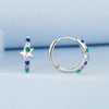 S925 Sterling Silver Platinum-plated Colorful Starlight Ear Clip Earrings(BSE1048)