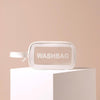 2 PCS Frosted Translucent Waterproof Storage Bag Cosmetic Bag Swimming Bag Wash Bag White S