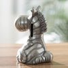 9 x 6.5 x 13 cm Cartoon Cute Horse Money Bank Metal Crafts Ornament Children Gift