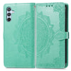 For Samsung Galaxy A56 5G Mandala Flower Embossed Leather Phone Case(Green)