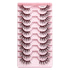 10pairs /Box Half False Eyelashes With Transparent Stems Natura Extension Lashes Y1002