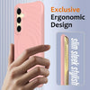 For Samsung Galaxy S24 5G Wave Texture MagSafe Magnetic Liquid Silicone Phone Case(Pink)