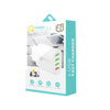 QC-04 QC3.0 + 3 x USB2.0 Multi-ports Charger with 3A USB to 8 Pin Data Cable, EU Plug(White)