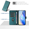 For Asus ROG Phone 8 / 8 Pro Honeycomb Embossing RFID Leather Phone Case(Peacock Green)