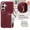 For Samsung Galaxy S25+ 5G Crossbody Lanyard Zipper Wallet Leather Phone Case(Wine Red)