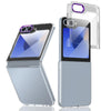 For Samsung Galaxy Z Flip5 lce Folding Series Integrated Clear PC Phone Case(Purple)