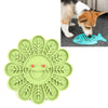 Silicone Slow Feeder Mat, Green Flower, Cat & Dog Bowl