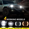 Car 7 inch DC9-30V  LED Headlight Modification Accessories for Jeep Wrangler