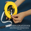 Jianda Fiber Leather Tape Measure Disc-shaped Hand-operated Soft Ruler Construction Site Measurement Ruler(50m)