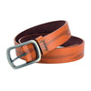 Dandali XX829 Men Retro Pin Buckle Leather Belt Waistband, Length: 115-125cm (Brown)