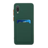 For Samsung Galaxy A02 Card Slot Design Shockproof TPU Protective Case(Dark Green)