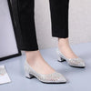 Women Shoes Hollow Rhinestone Pumps, Size:38(Gold)