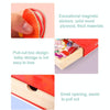 Drawer Type Double-sided Drawing Board Puzzle Magnetic Cartoon Dress Up Wooden Toys(Number Tangram)