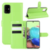 For Galaxy A71 5G Litchi Texture Horizontal Flip Protective Case with Holder & Card Slots & Wallet(Green)