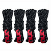4m x 4 Rolls Outdoor Camping Tent Canopy Wind Rope Luminous Multi-Function Wind Rope Buckle Tent Fixed Rope( S Buckle-Black)