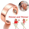 Personality Ring Magnetic Health Ring Creative Jewelry Open Ring(Glossy rose gold)