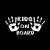 10pcs Kids On Board Warning Car Stickers Reflective Scratch Body Stickers(White)