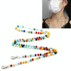Mask Lanyard Handmade Crystal Bead Chain Anti-Drop Hanging Glasses Chain, Color:Colorful