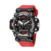 SMAEL 8072 Alloy Outdoor Multifunctional Electronic Watch Men Dual Display Waterproof Watch(Red)