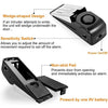 Portable Door Stop Alarm Wedge, 120dB, Black