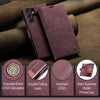 For Samsung Galaxy S25 Ultra 5G CaseMe 013 Multifunctional Horizontal Flip Leather Phone Case(Red)