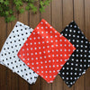 Spring Ladies Dots Pattern Silk ImitationSmall Scarf Square Scarf, Size:60 x 60cm(Red White Border)