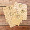 2sets Wave Dot Packaging Kraft Paper Bag Stickers DIY Baking Packaging Gift Bags(G4-40+Thank You Sticker)