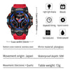 SMAEL 8075 Multi-function Waterproof Night Light Outdoor Watch(Red)