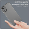For Samsung Galaxy A06 4G Frosted Translucent TPU Hybrid PC Full Coverage Phone Case(Black)