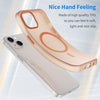 For iPhone 13 MagSafe Frosted Translucent TPU + PC Full Coverage Phone Case(Orange)
