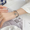 OPK 1038 Multi-layer Stainless Steel Round Bead Love Bracelet, Color: Steel Color