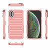 For iPhone XS / X High Transparency TPU Hybrid PC Airbag Phone Case(Peach Red)
