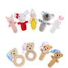 Baby Hand Rattles Toys Hand Grip Stick Newborn Soothing Toys,Style: Little Flower Elephant