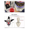 Halloween Festival Party Latex Wizard Clown Frightened Mask Headgear, with Hair