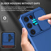 For Samsung Galaxy S25 Ultra 5G Stereoscopic Holder Sliding Camshield Phone Case(Blue)