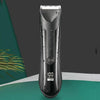 Mens Electrical Body Hair Trimmer LCD Digital Shaver(Black)