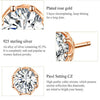 Sterling Silver Zircon Earrings S925 Sterling Silver Gold-plated Earrings