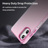 For Samsung Galaxy A06 4G Frosted Translucent TPU Hybrid PC Full Coverage Phone Case(Pink)