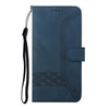 For Samsung Galaxy A36 5G Cubic Skin Feel Flip Leather Phone Case(Blue)