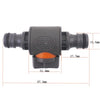 3PCS Double Nipple Wrap With Switch Double Pass Standard Direct Connect With Valve Fast Connection(Black)