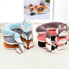 Lovely Fox Animal Cotton Plush U Shape Neck Pillow for Travel Car  Plane Travel(pink)