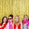 2 PCS Laser Rain Tinsel Foil Curtain Birthday Party Decoration Tassel Wall,Size:1x1m(Black)