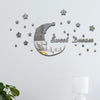 32pcs /Set Acrylic SweetDream Mirror Stereo Wall Stickers Home Decoration Soft Mirror(Gold)