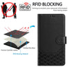For Samsung Galaxy A26 Honeycomb Embossing RFID Leather Phone Case(Black)